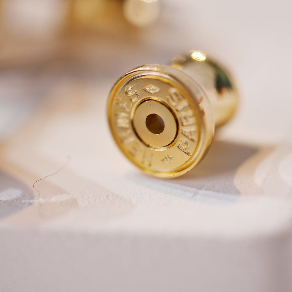 [Elowen jewels ]MINI POP H GOLD EARRINGS GREY
