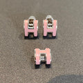 {"Elowen jewels": "エロウェン・ジュエルズ", "MINI POP H SILVER EARRINGS PINK": "ミニ ポップH シルバーピアス ピンク"}