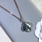 [Elowen jewels ]CLOVER 25MM GOLD DARK MOP BIG CLOVER NECKLACE
