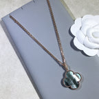 [Elowen jewels ]CLOVER 25MM GOLD DARK MOP BIG CLOVER NECKLACE