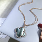 [Elowen jewels ]CLOVER 25MM GOLD DARK MOP BIG CLOVER NECKLACE