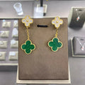 [Elowen jewels ]CLOVER  2 MOTIFS  DIAMOND  EARRINGS (MULTIPLE CHOICESç´