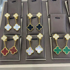 [Elowen jewels ]CLOVER  2 MOTIFS  DIAMOND  EARRINGS (MULTIPLE CHOICESç´