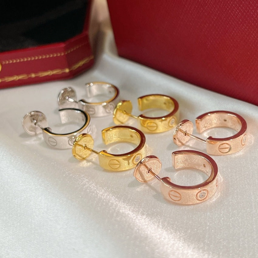 [Elowen jewels ]LOVE EARRINGS 5.7MM 2 DIAMONDS