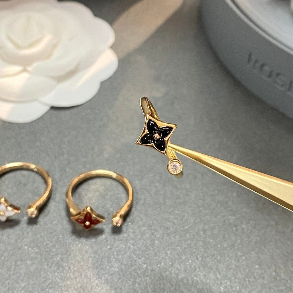[Elowen jewels ]OFFENER RING STAR 1 DIAMANT