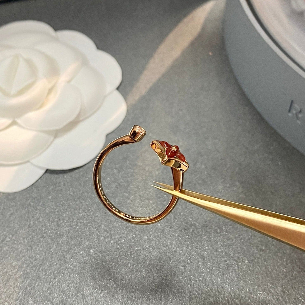 [Elowen jewels ]OFFENER RING STAR 1 DIAMANT
