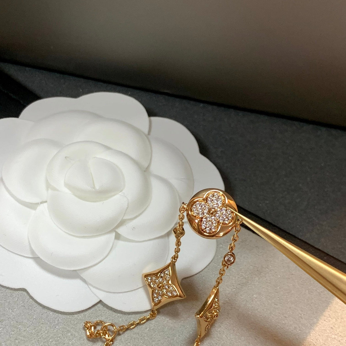 [Elowen jewels ]STAR AND SUN 4 MOTIFS GOLD DIAMONDS BRACELET