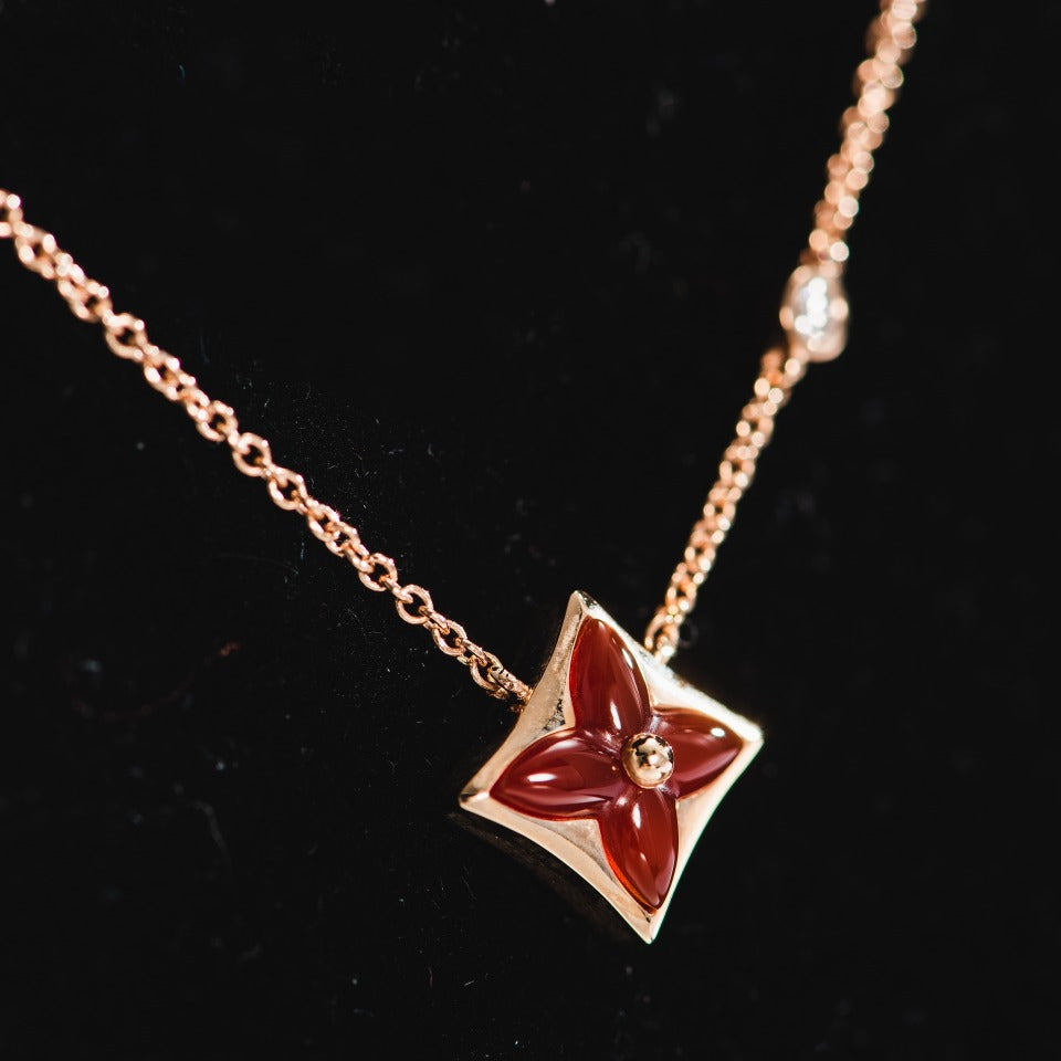 [Elowen jewels ]STAR NECKLACE PINK GOLD 1 DIAMOND