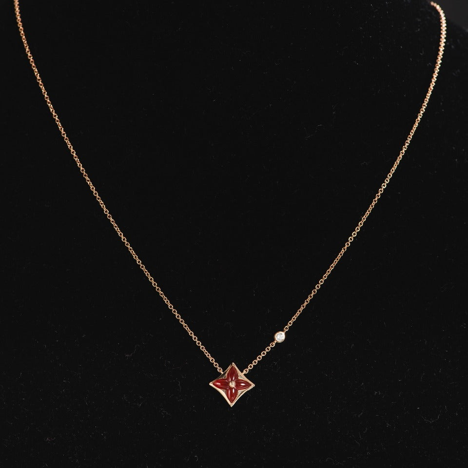 [Elowen jewels ]STAR NECKLACE PINK GOLD 1 DIAMOND