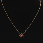 [Elowen jewels ]STAR NECKLACE PINK GOLD 1 DIAMOND