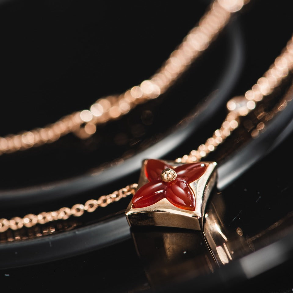 [Elowen jewels ]STAR NECKLACE PINK GOLD 1 DIAMOND