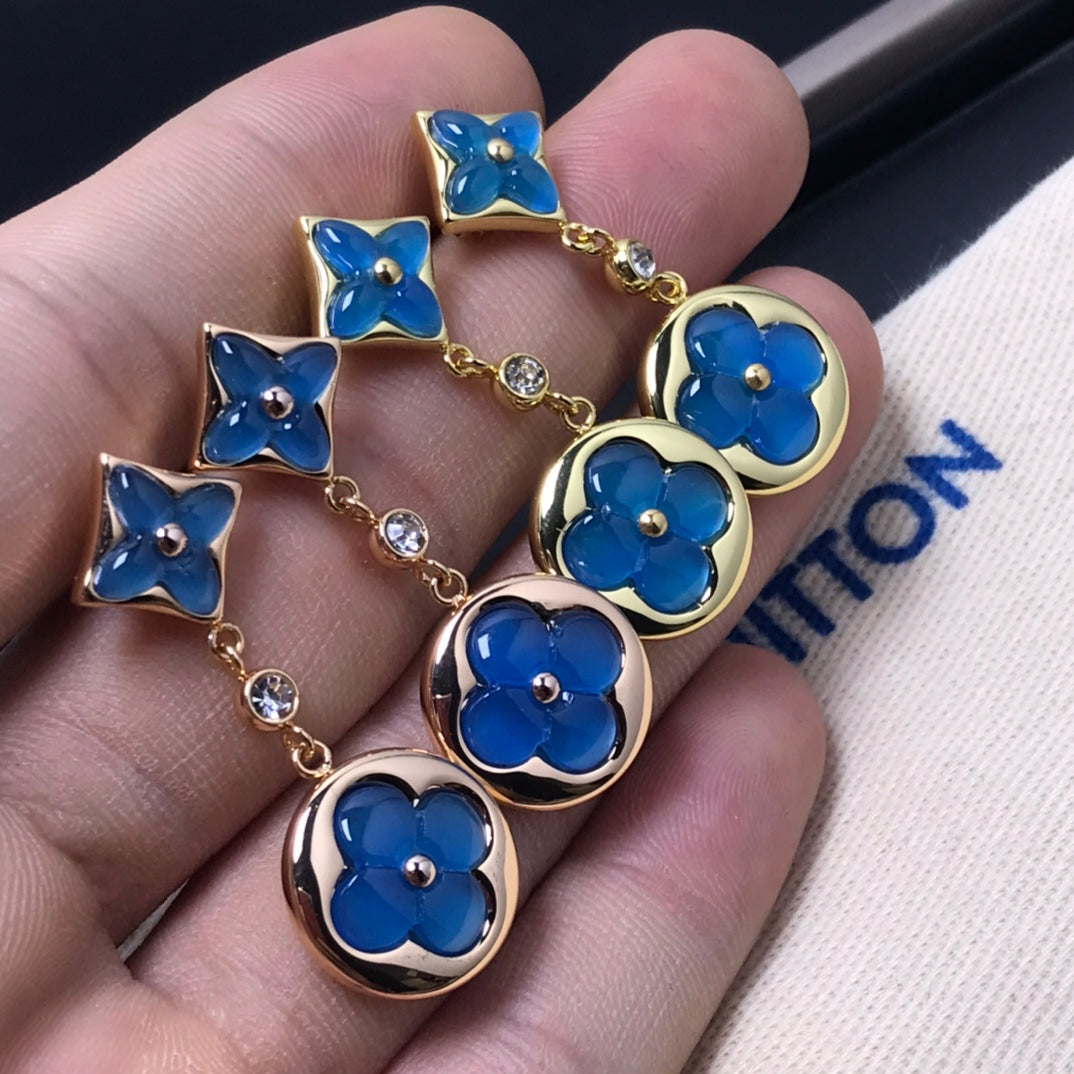 [Elowen jewels ]STAR AND SUN AGATE DIAMOND EARRINGS