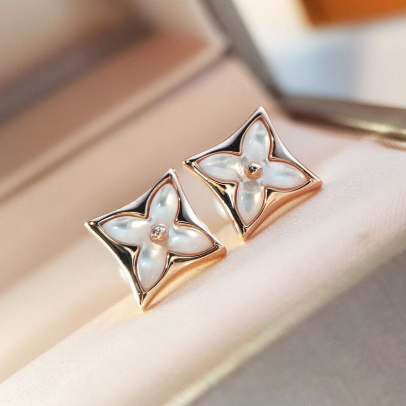 [Elowen jewels ]STERN PERLMUTT ROSÉGOLD OHRRINGE