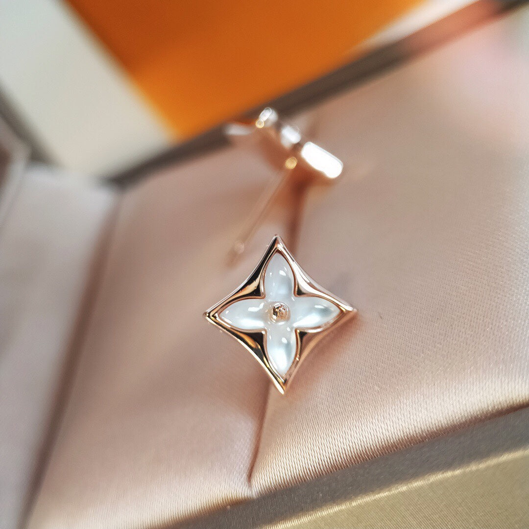[Elowen jewels ]STAR MOP PINK GOLD EARRINGS
