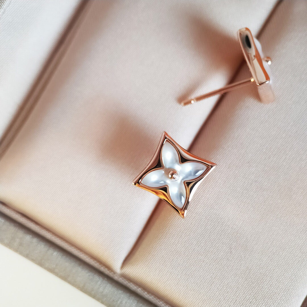 [Elowen jewels ]STERN PERLMUTT ROSÉGOLD OHRRINGE
