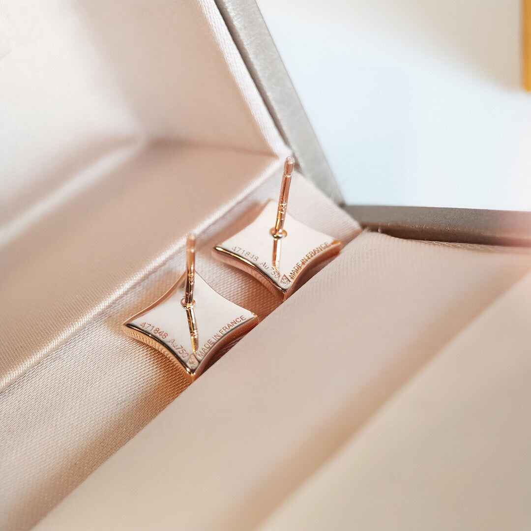 [Elowen jewels ]STERN PERLMUTT ROSÉGOLD OHRRINGE