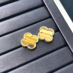 [Elowen jewels ]CLOVER MEDIUM 1 MOTIFS TIGER EYE EARRINGS
