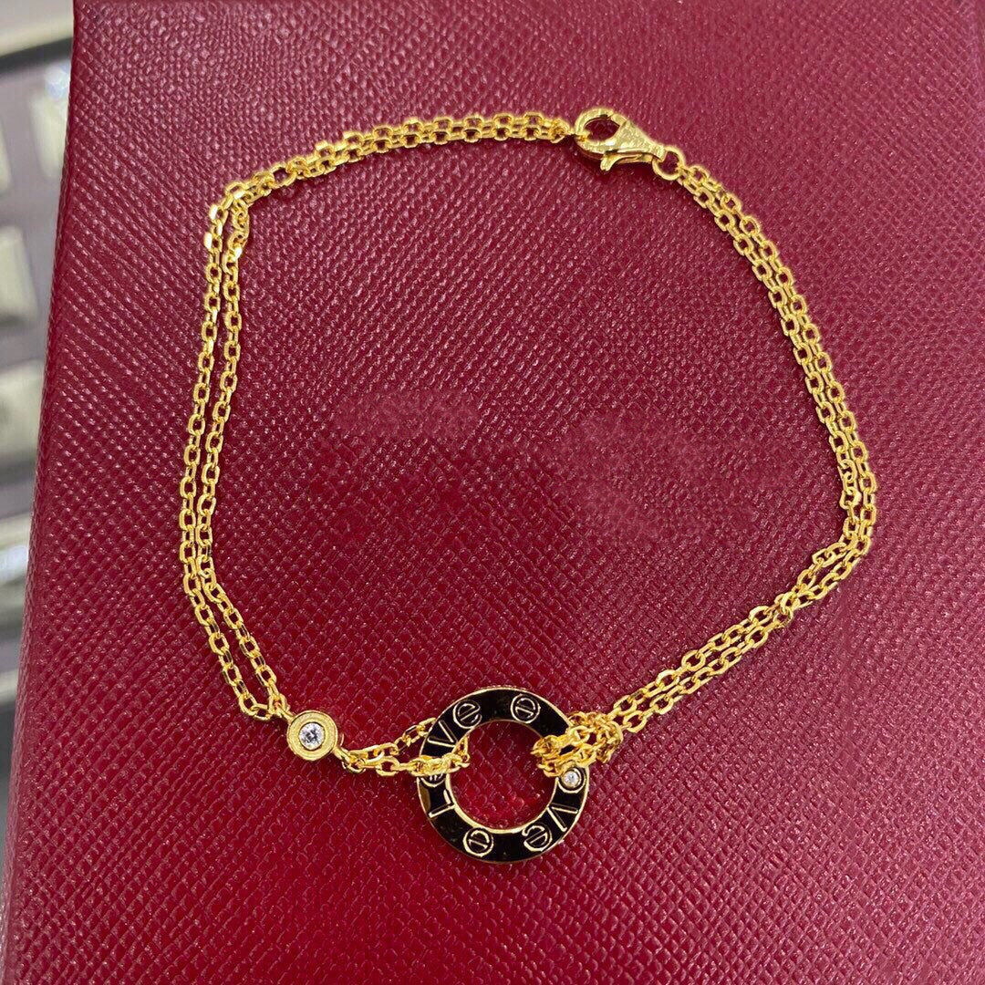 [Elowen jewels ]LOVE-ARMBAND 2 DIAMANTEN
