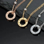 [Elowen jewels ]LOVE ネックレス 16MM 2ダイヤモンド