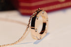 [Elowen jewels ]LIEBESKETTE 16MM 6 DIAMANTEN ROSÉGOLD