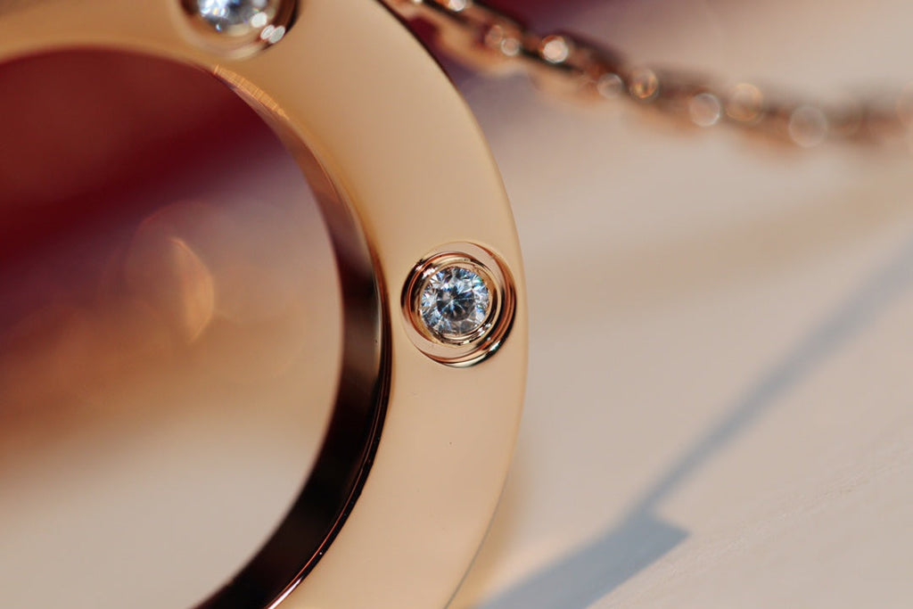 [Elowen jewels ]LIEBESKETTE 16MM 6 DIAMANTEN ROSÉGOLD