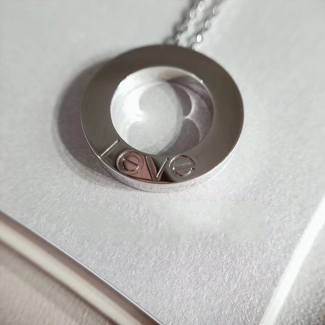 [Elowen jewels ]LOVE-HALSKETTE VERSTELLBAR SILBER