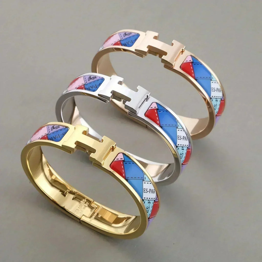 [Elowen jewels ]H-ARMBAND MIT GEPUNKTETEM RAND 12MM