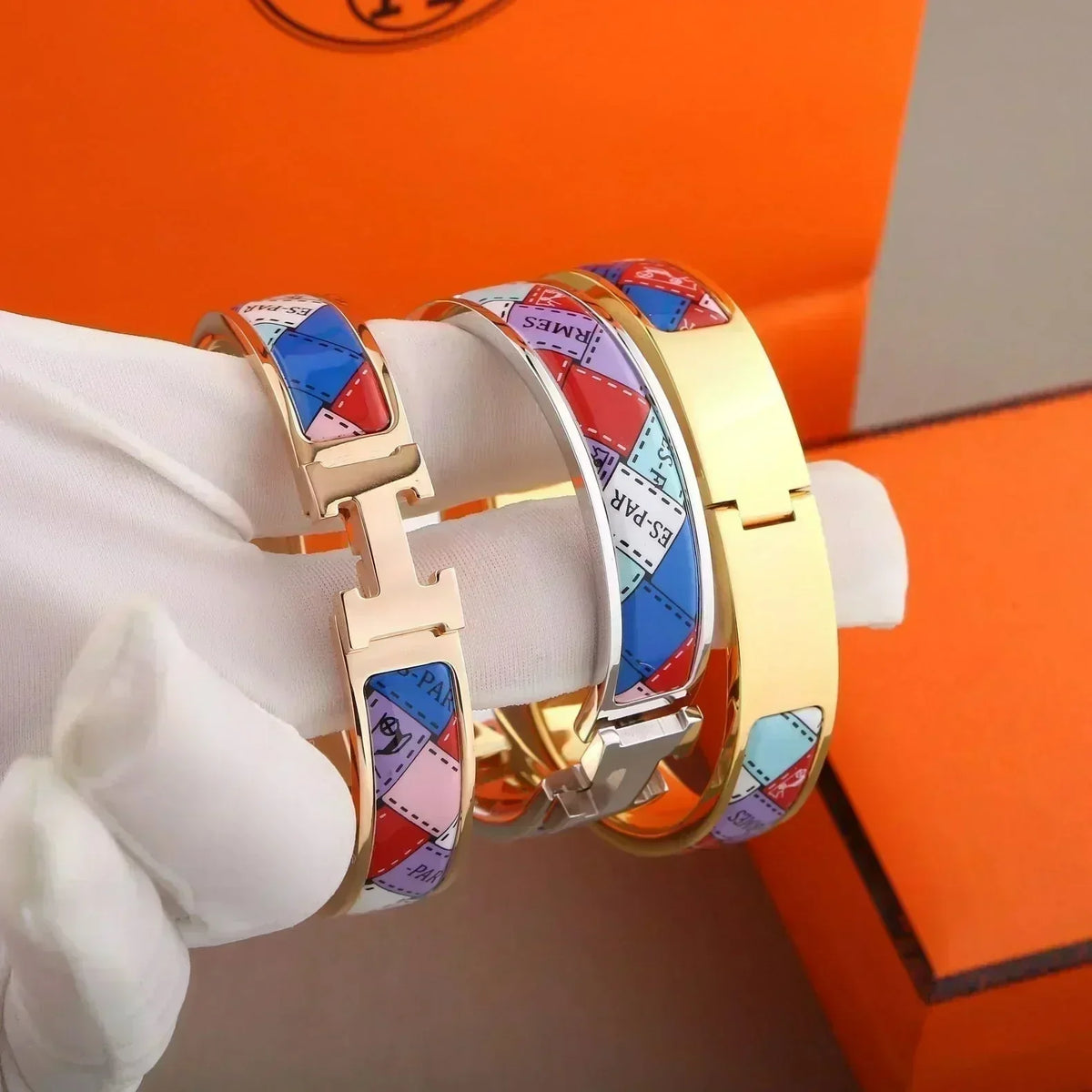 [Elowen jewels ]H-ARMBAND MIT GEPUNKTETEM RAND 12MM