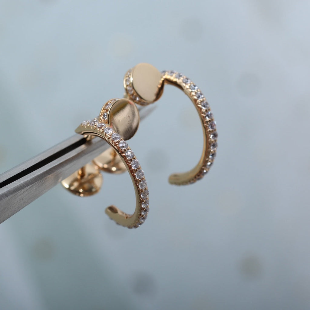 [Elowen jewels ]JUSTE OHRRINGE 12,75MM ROSÉGOLD DIAMANT