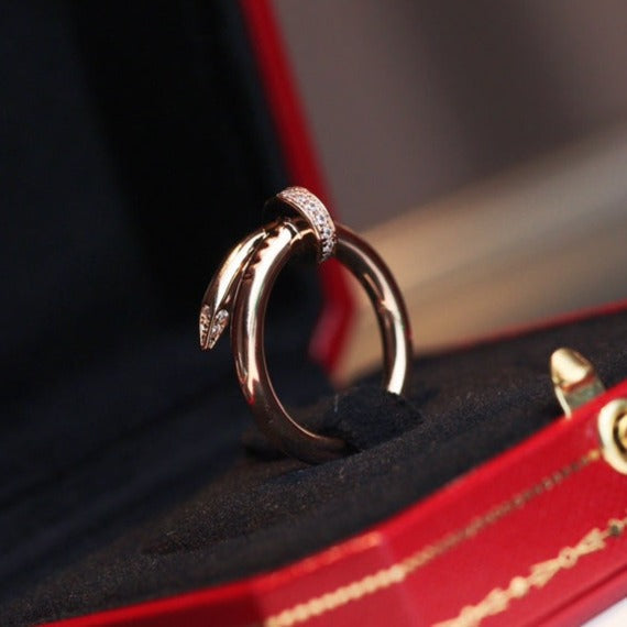 [Elowen jewels ]JUSTE RING 2.65MM PINK GOLD DIAMOND