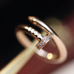 [Elowen jewels ]JUSTE RING 2.65MM PINK GOLD DIAMOND