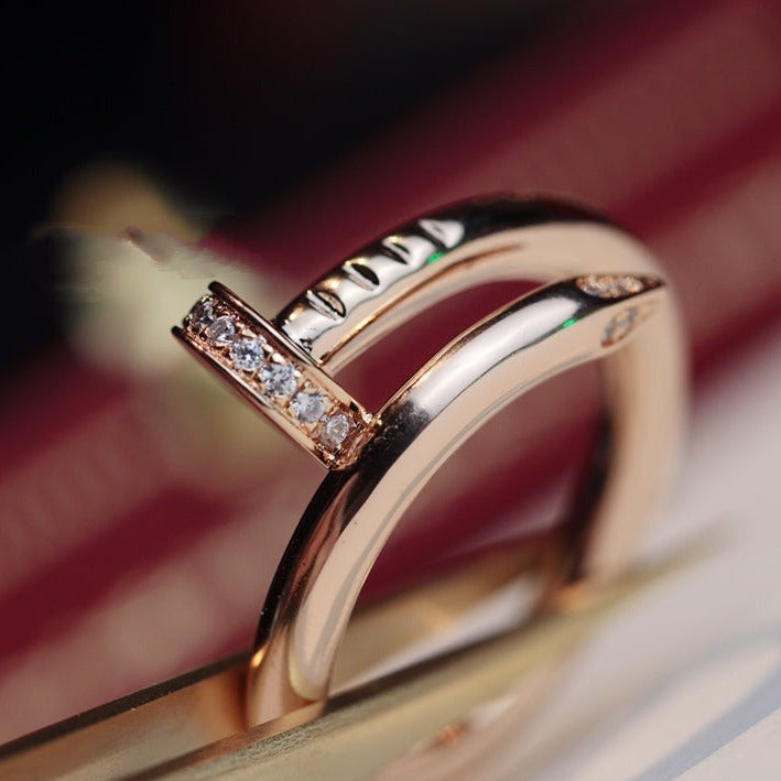 [Elowen jewels ]JUSTE RING 2,65 MM ROSÉGOLD DIAMANT