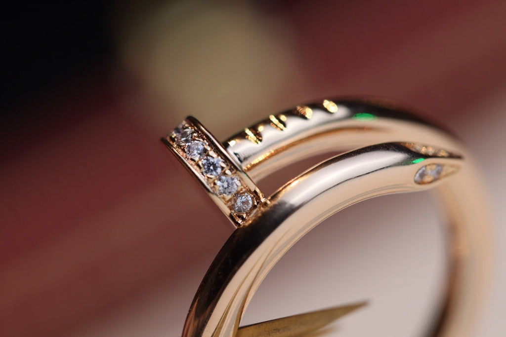 [Elowen jewels ]JUSTE RING 2.65MM PINK GOLD DIAMOND