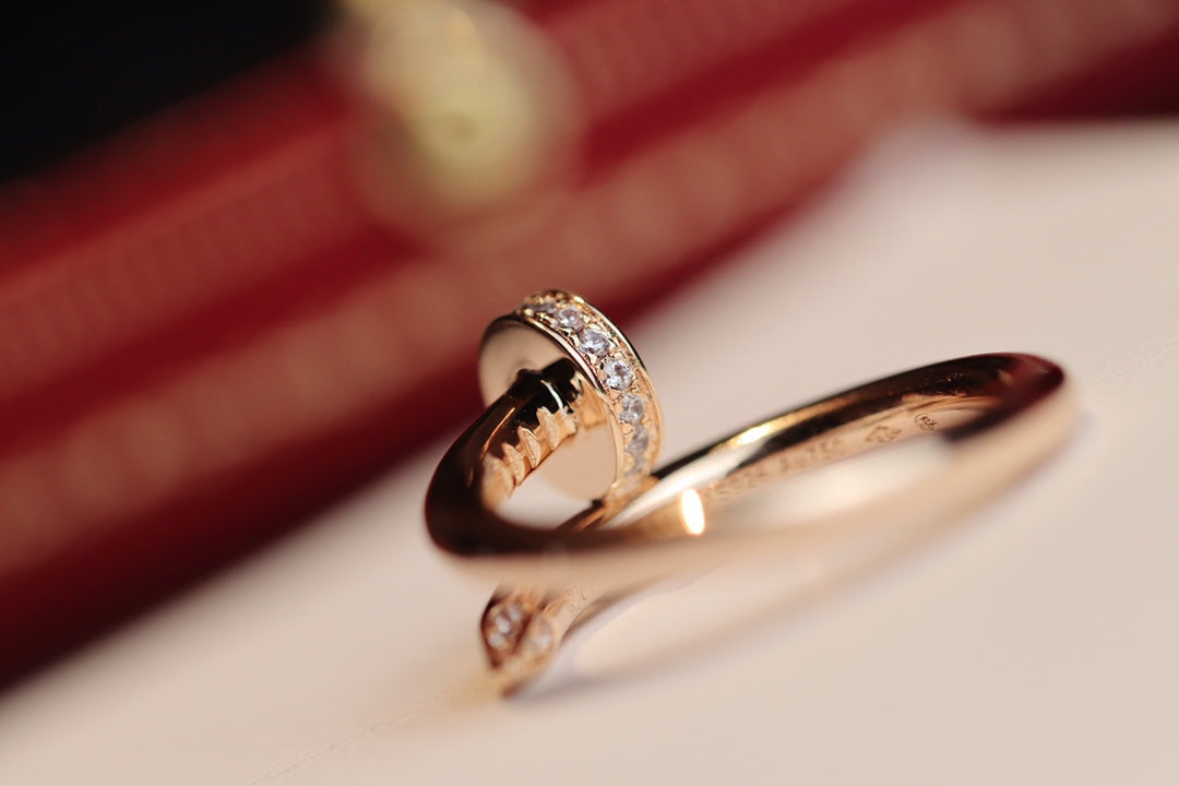 [Elowen jewels ]JUSTE RING 2.65MM PINK GOLD DIAMOND