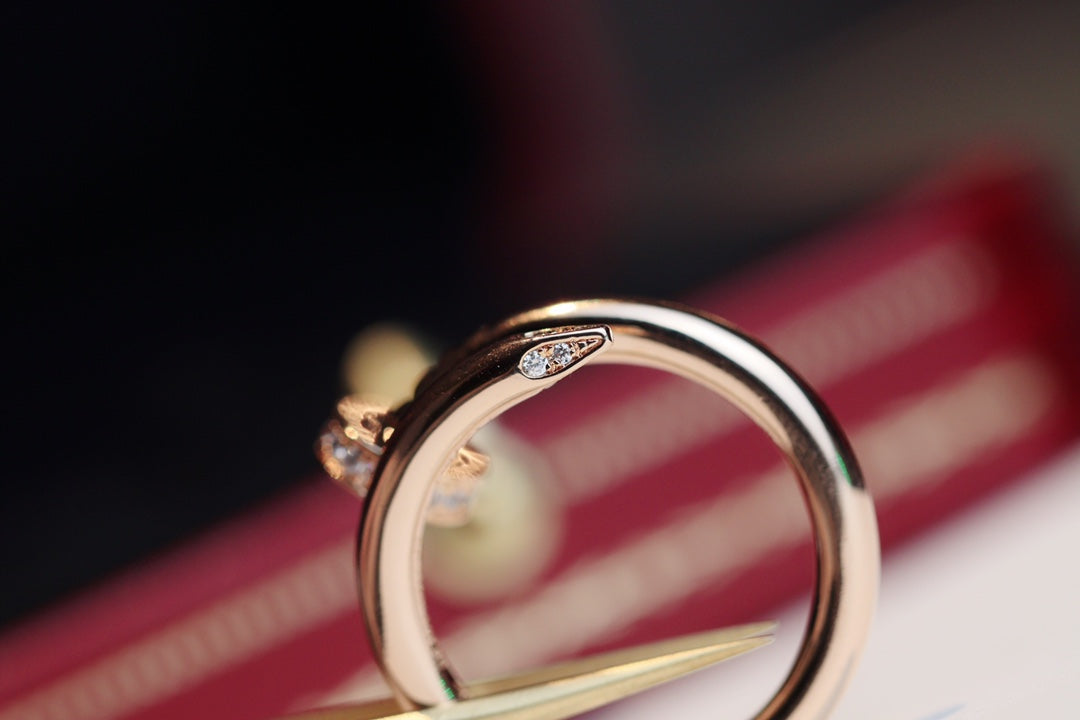 [Elowen jewels ]JUSTE RING 2.65MM PINK GOLD DIAMOND