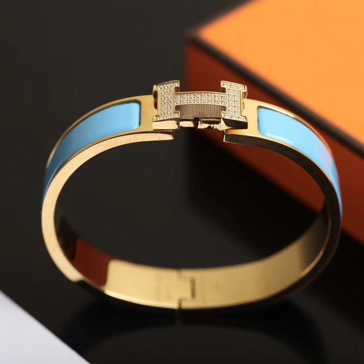 [Elowen jewels ]H CLOUD BLAUES ARMBAND GOLD DIAMANT