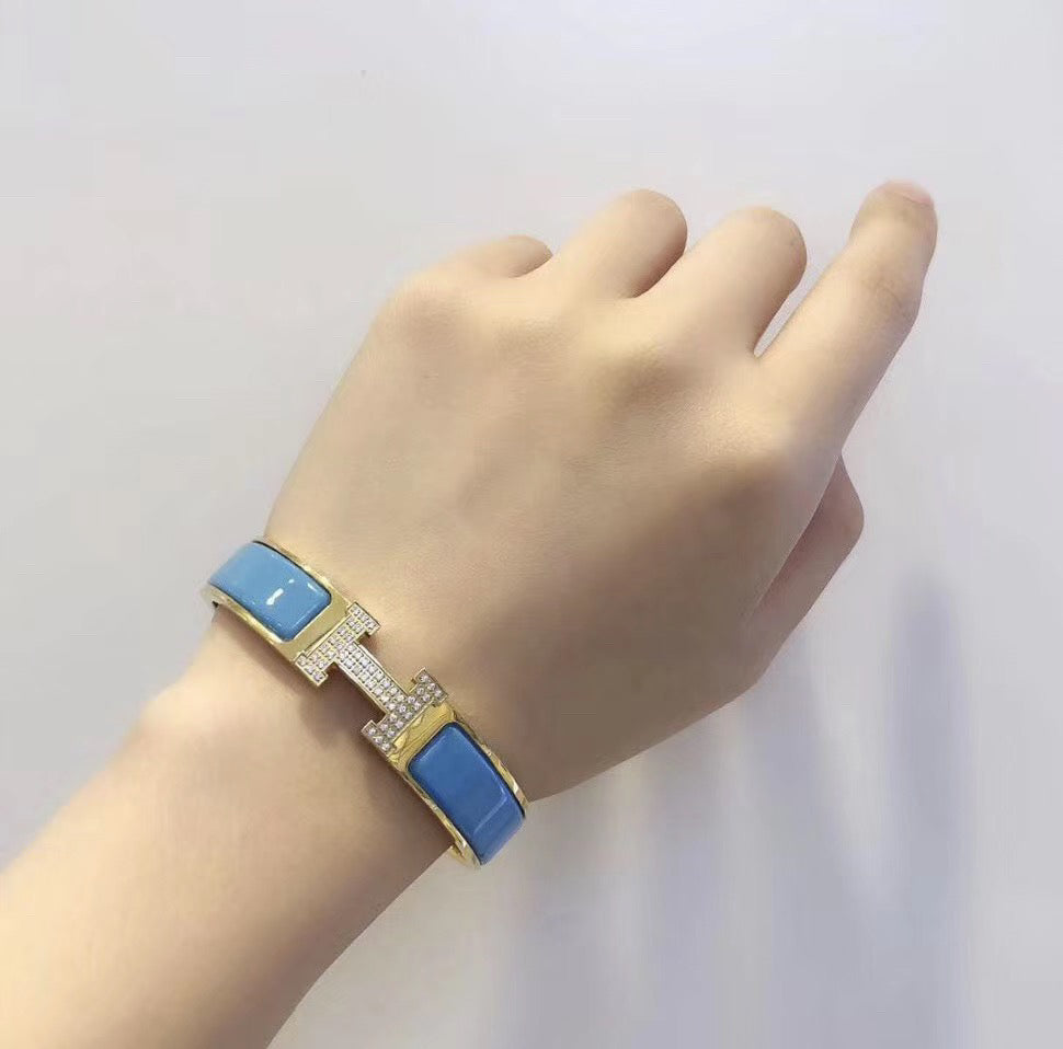 [Elowen jewels ]H CLOUD BLAUES ARMBAND GOLD DIAMANT