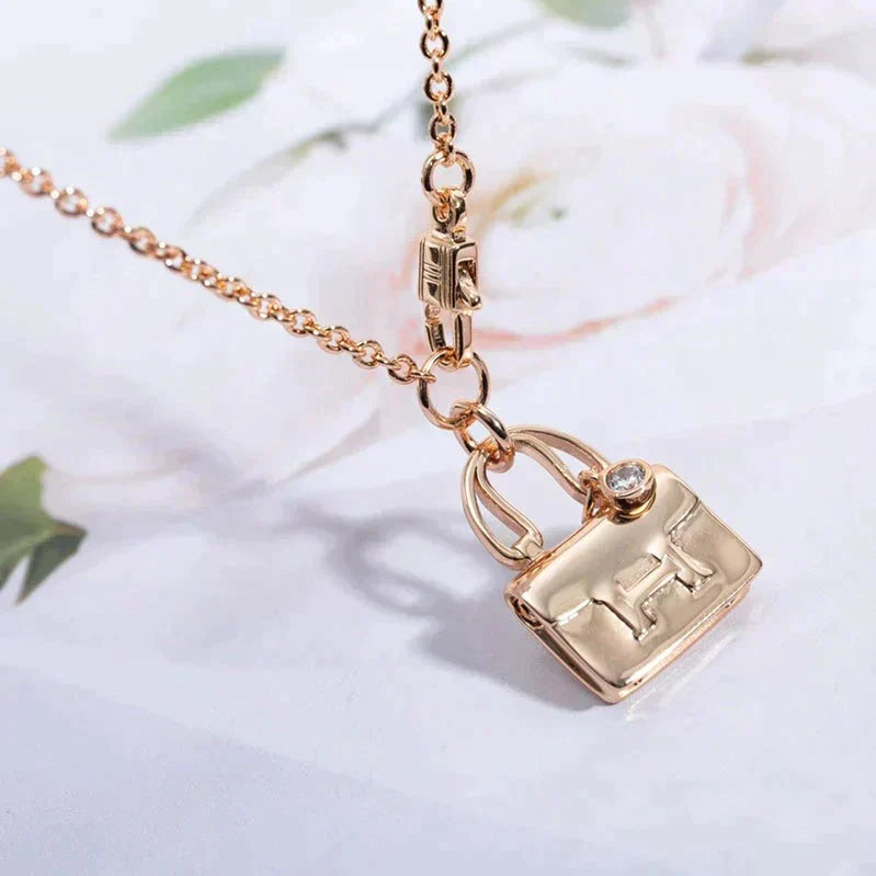 [Elowen jewels ]AMULETTE PEDANT ROSE GOLD NECKLACE