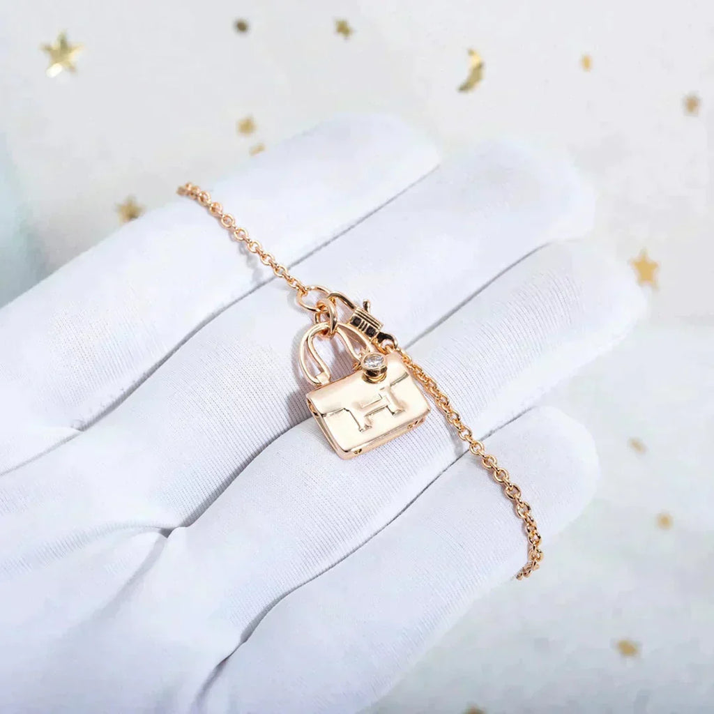[Elowen jewels ]AMULETTE PEDANT ROSE GOLD NECKLACE