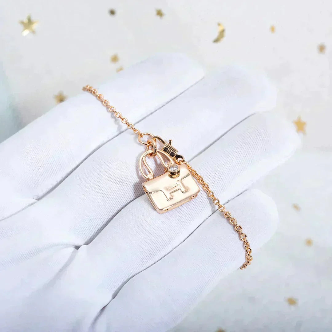 [Elowen jewels ]AMULETTE PEDANT ROSE GOLD NECKLACE
