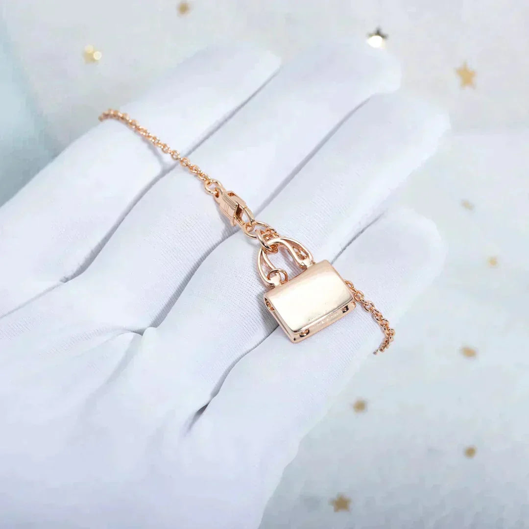 [Elowen jewels ]AMULETTE PEDANT ROSE GOLD NECKLACE