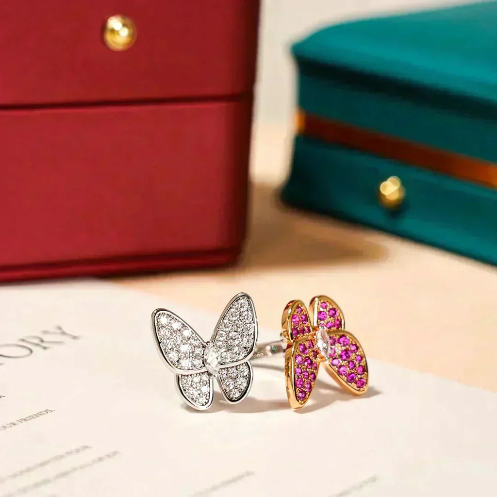 [Elowen jewels ]TWIN BUTTERFLY DIAMOND RING