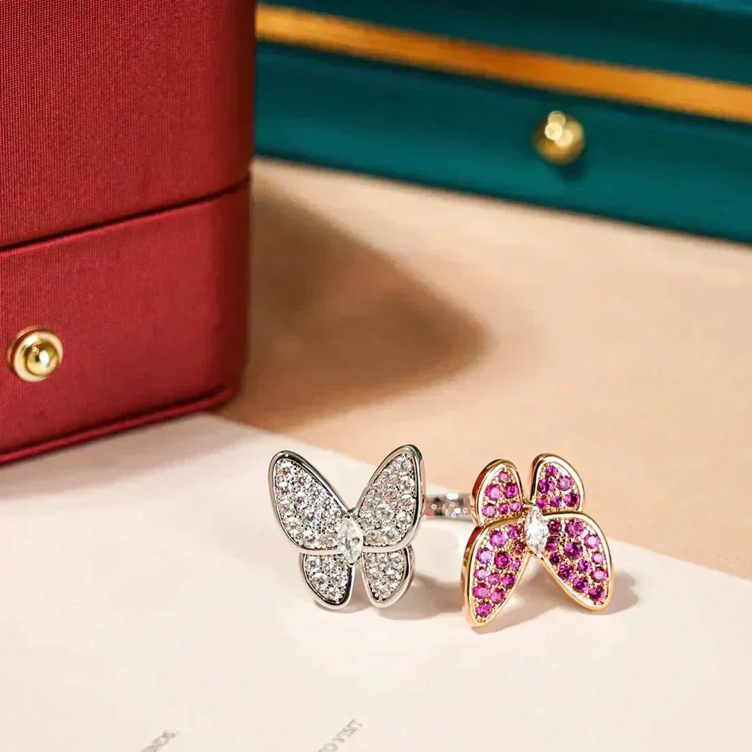 [Elowen jewels ]TWIN BUTTERFLY DIAMOND RING