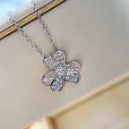 [Elowen jewels ]CLOVER DIAMOND NECKLACE SILVER