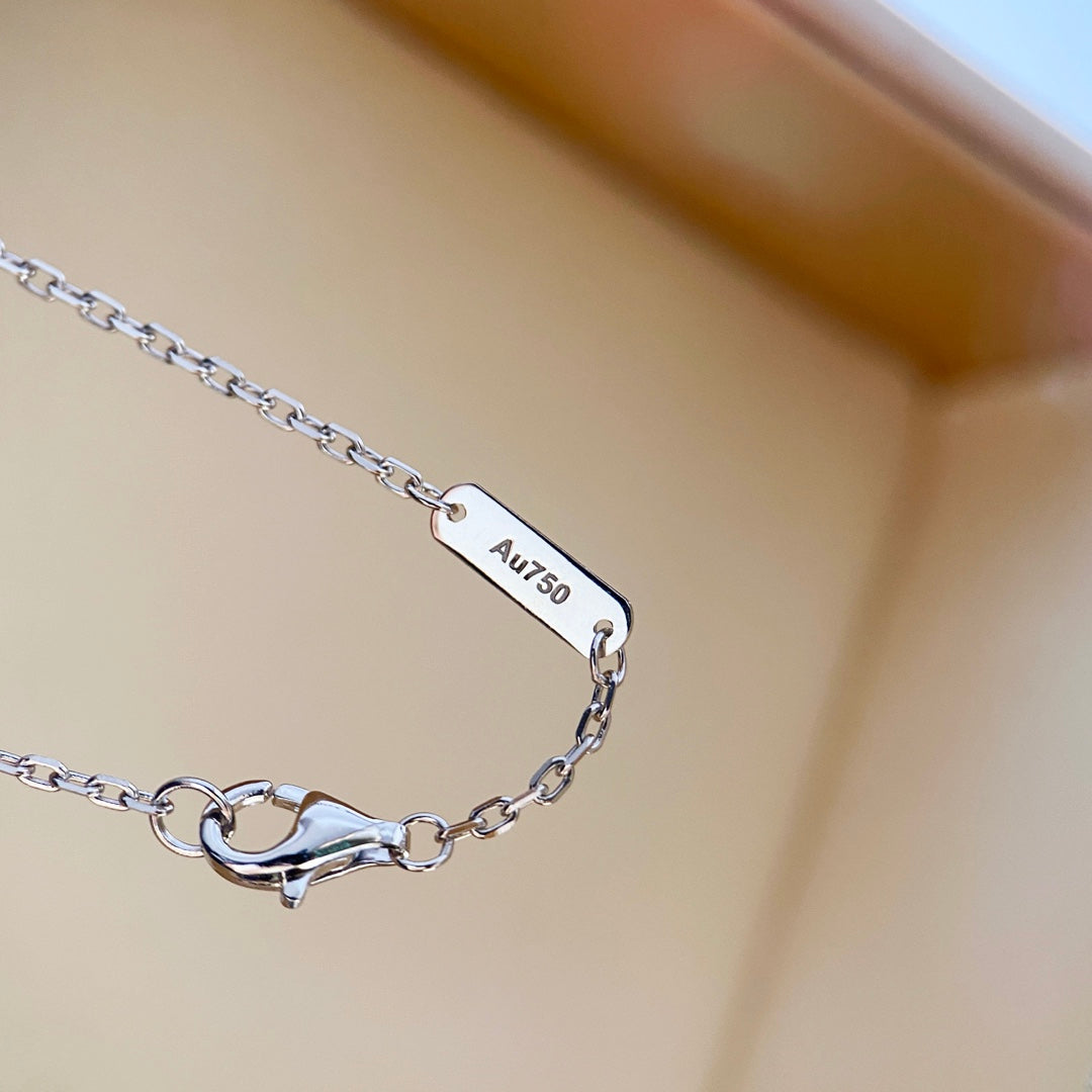 [Elowen jewels ]CLOVER DIAMOND NECKLACE SILVER