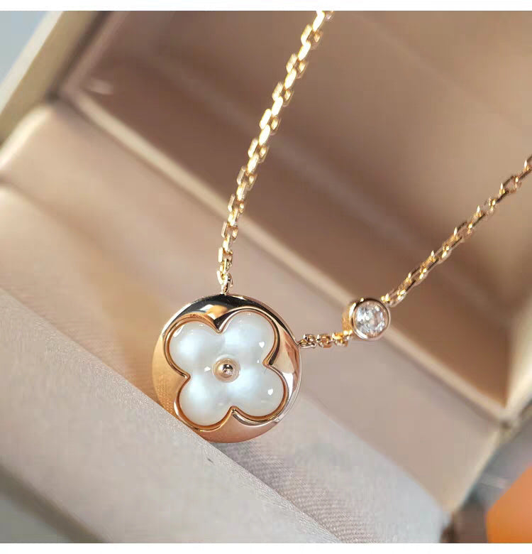 [Elowen jewels ]SUN MOP GOLD 1 DIAMOND NECKLACE