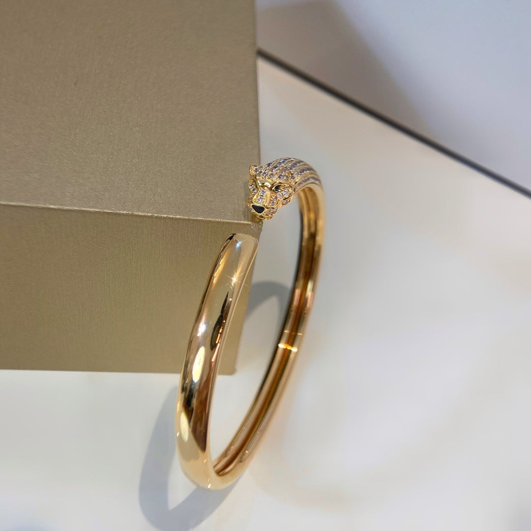[Elowen jewels ]パンテール ゴールド ダイヤモンド オープンブレスレット