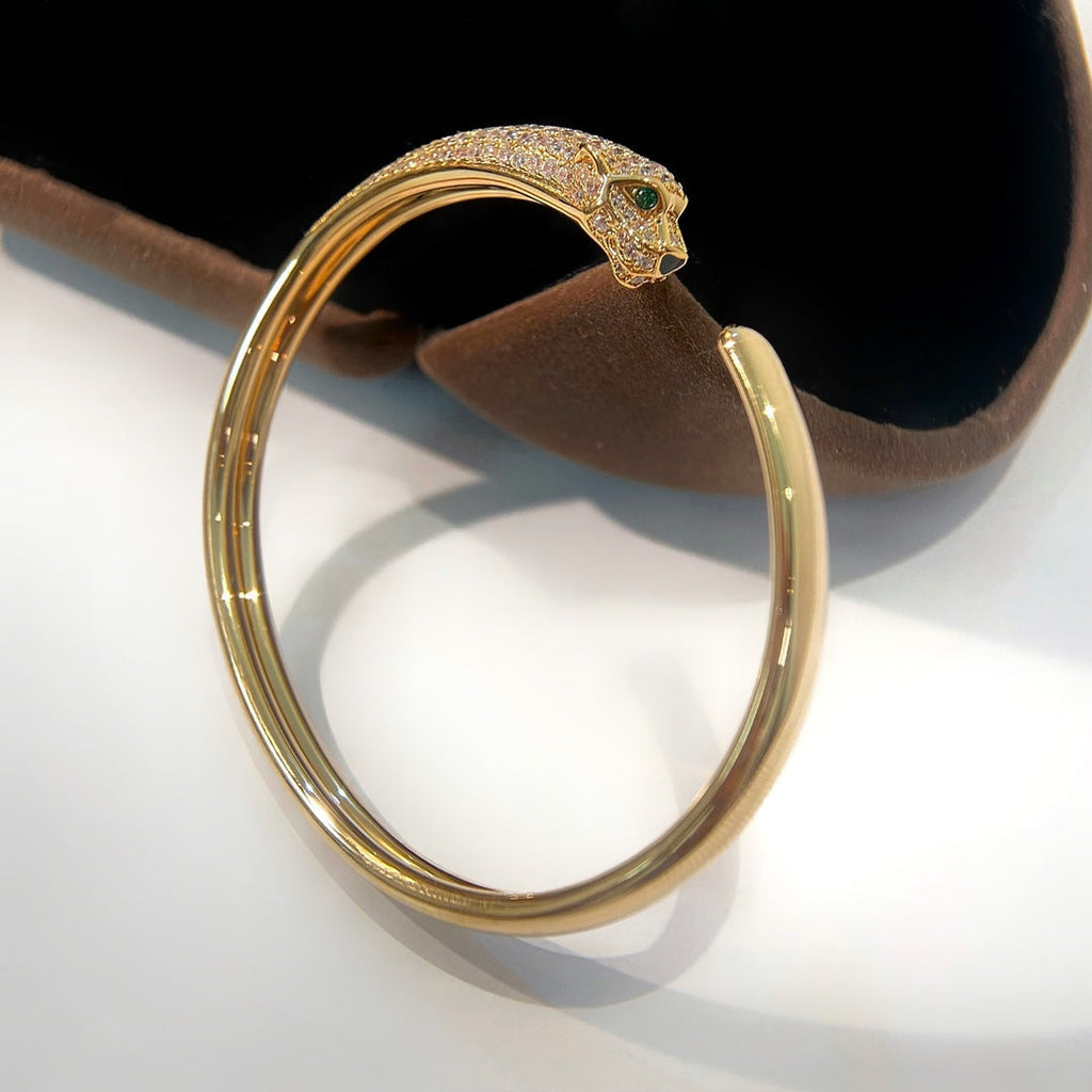 [Elowen jewels ]パンテール ゴールド ダイヤモンド オープンブレスレット