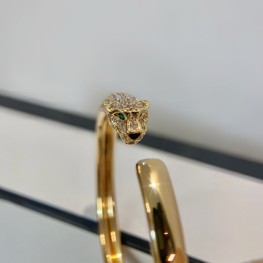 [Elowen jewels ]パンテール ゴールド ダイヤモンド オープンブレスレット