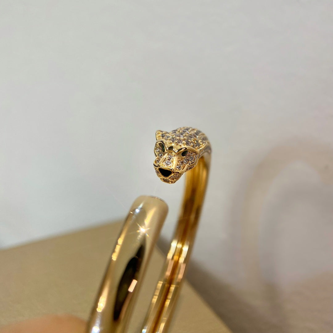 [Elowen jewels ]パンテール ゴールド ダイヤモンド オープンブレスレット